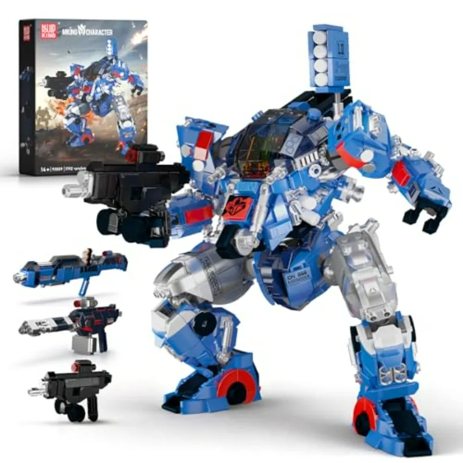

Mould King Mech Building Blocks Set for Adults Science Fiction Robot Model with Multiple Weapons Battle Military Style Warrior