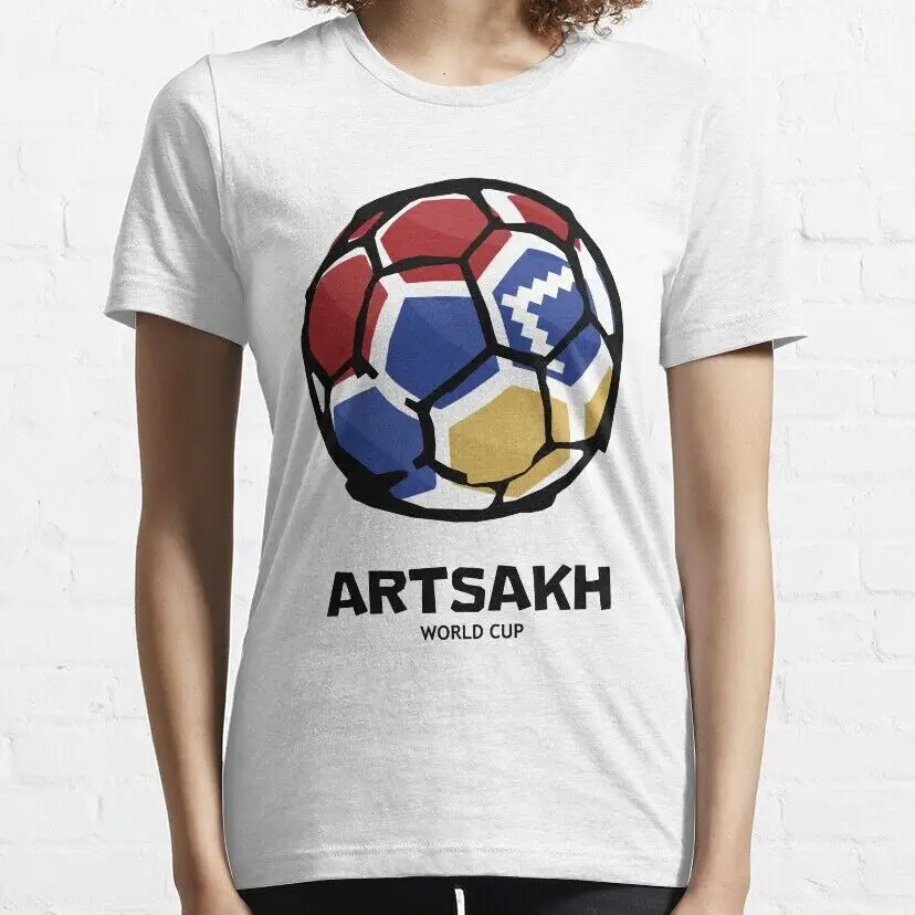 Artsakh Football Country Flag Essential    Unisex summer T-shirt Cotton fashion couple clothes