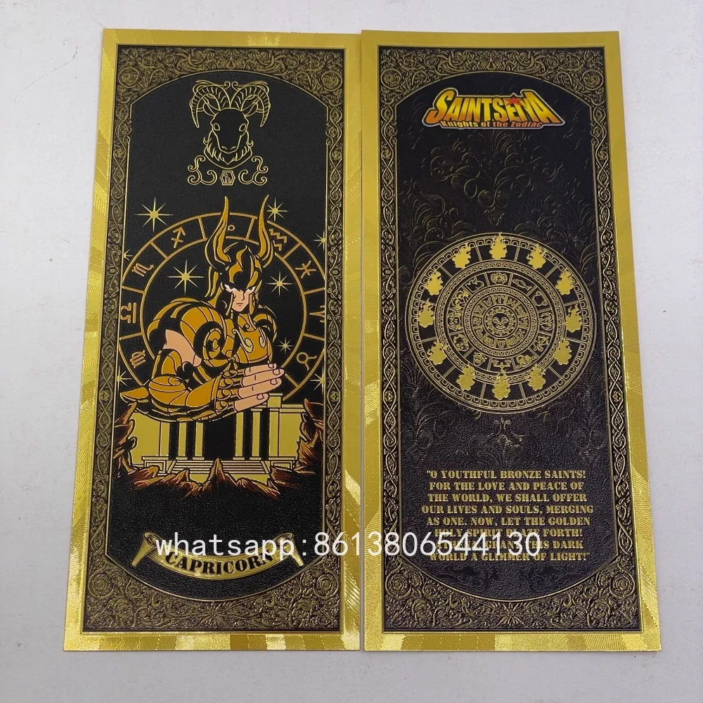 Saint Seiya 12 Zodiac Signs Gold Cards Gold Cards Premium Anime Collectible Souvenir Gift for Fans view 4