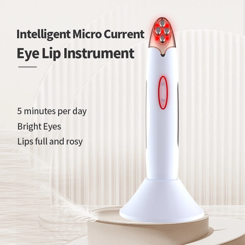 EMS Eye Beauty Device Microcurrent Anti Wrinkle Remove Bags Dark Circles Light Therapy Eye Lips Lifting Massage Instrument