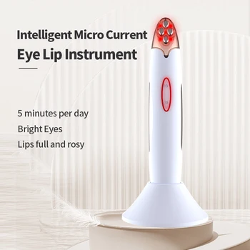 EMS eye beauty device Microcurrent Anti wrinkle bag dark circles remove light therapy eye lips lifting massager