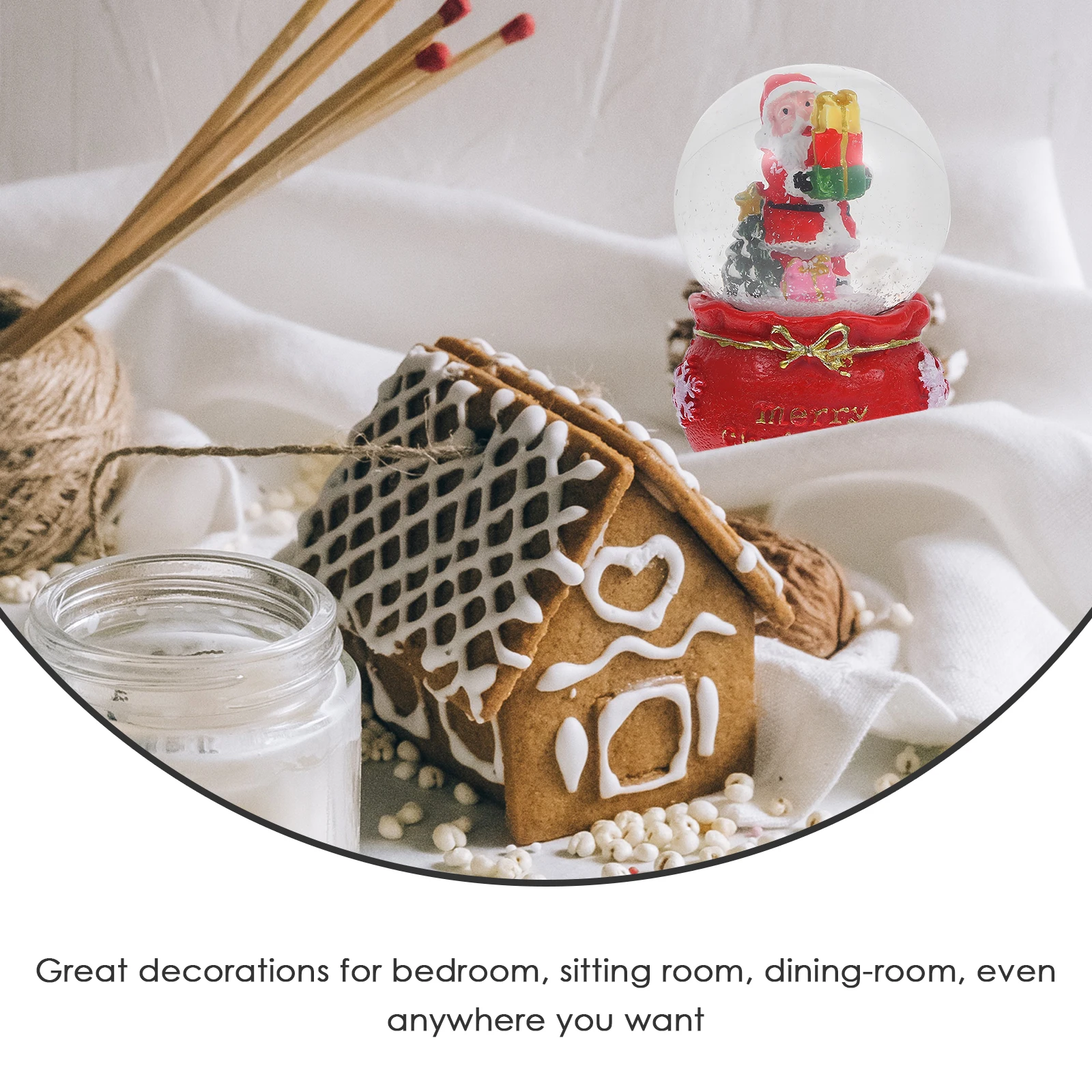 

1pc Creative Crystal nament Resin Snow Design Desktop Home Decor Hanging Christmas Gift for Family Friends Bedroom Office Party