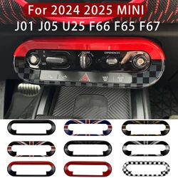 For Mini Countryman U25 F65 F66 F67 Cooper S E SE J01 EV 2024 2025 Car Central Control Button Frame Cover sticker Accessories