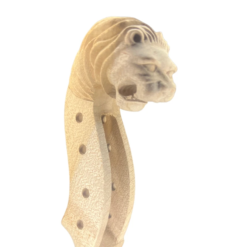 Premium Maple Cello Neck Featuring Carved Lion Head - DIY Replacement Part