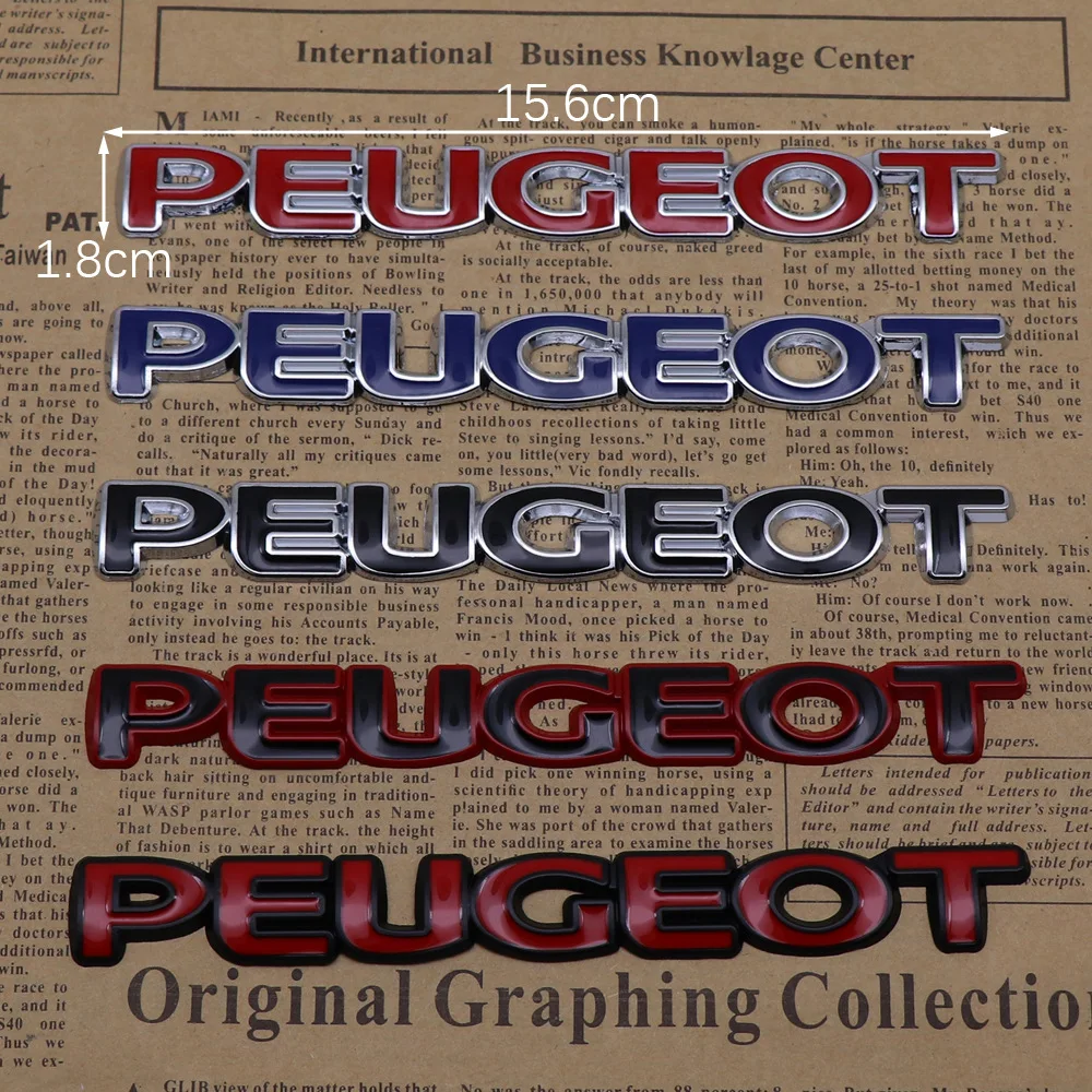 Car Trunk Emblem Sticker Accessories For Peugeot 206 307 308 207 3008 208 407 508 2008 5008 301 406 408 607 4008 Rifter RCZ 107