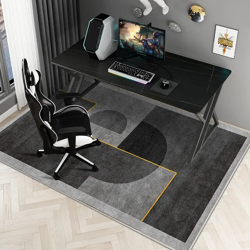 VIKAMA Simple e-Sports Chair Floor Mat Study Desk Computer Swivel Chair Carpet Bedroom Soiled Foot Mat Carpet Home Decor