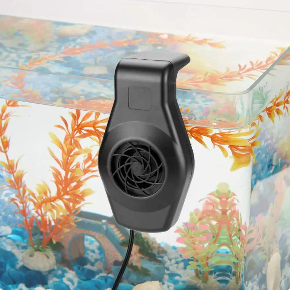 USB Powered Aquarium Cooling Fan for Fish Tanks Quiet Operation Wall Mount Design ABS Fan for For heat Dissipation Up to 20L
