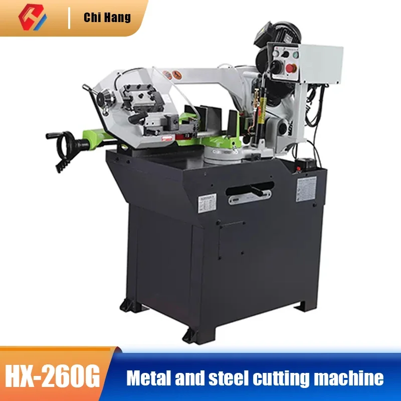 HX-260G Horizontal Band Saw Pipe Cutting Machine Metal Steel Cutting Machine Bevel Cutting Small High Power Sawing Machine