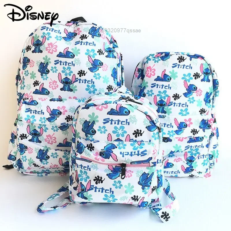 

Disney Cartoon Stitch Star Backpack for Student Zipper Oxford Backpack Y2k Trend Waterproof Parent-child Bag Casual Travel Bag