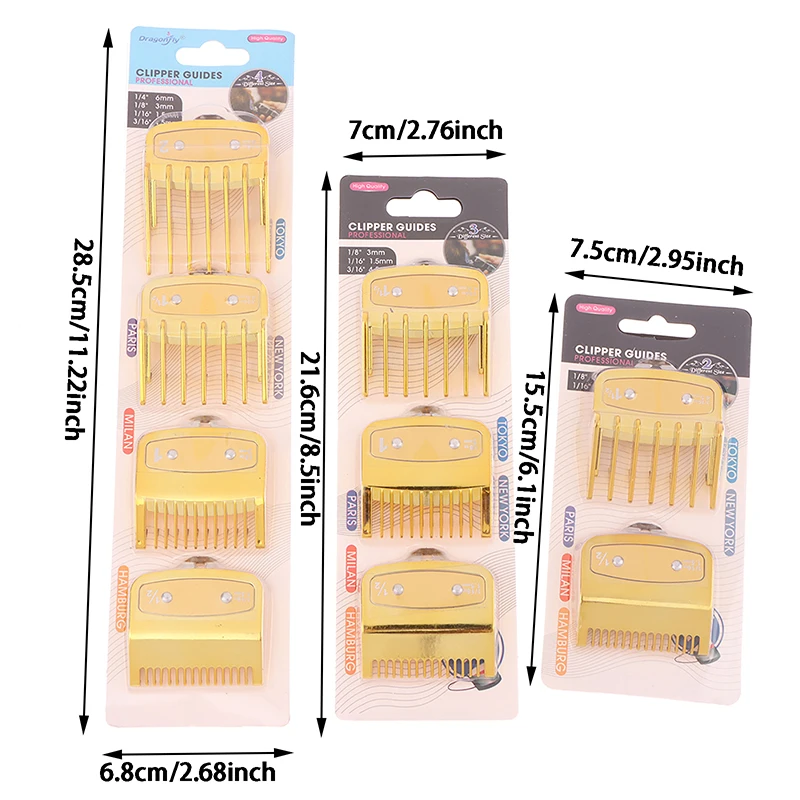 2/3/4Pcs Hair Clipper Guide Comb Cutting Limit Combs Standard Guards Attach Parts Electric Clippers Accessories