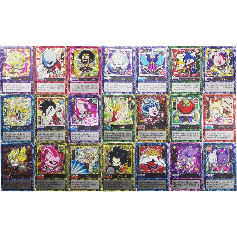 

21Pcs/set Dragon Ball Super Hot Stamping Flash Card Super Saiyan Goku Vegeta Gods of Destruction Anime Collection Cards Gift Toy