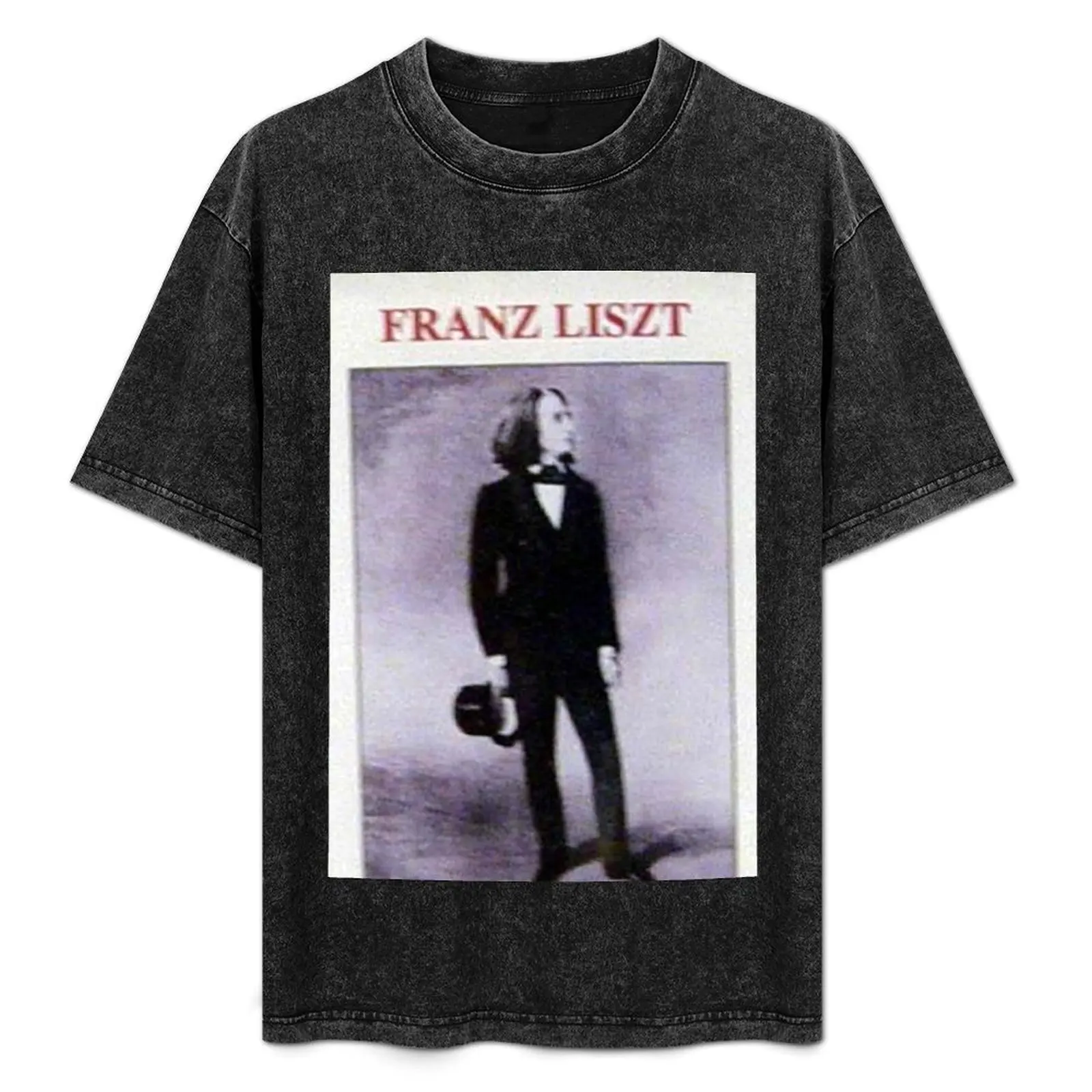 Franz Liszt, Liszt, compositor, romántico, piano, retrato, joven, camiseta con estampado de sombrero, camiseta de manga corta con estampado moderno