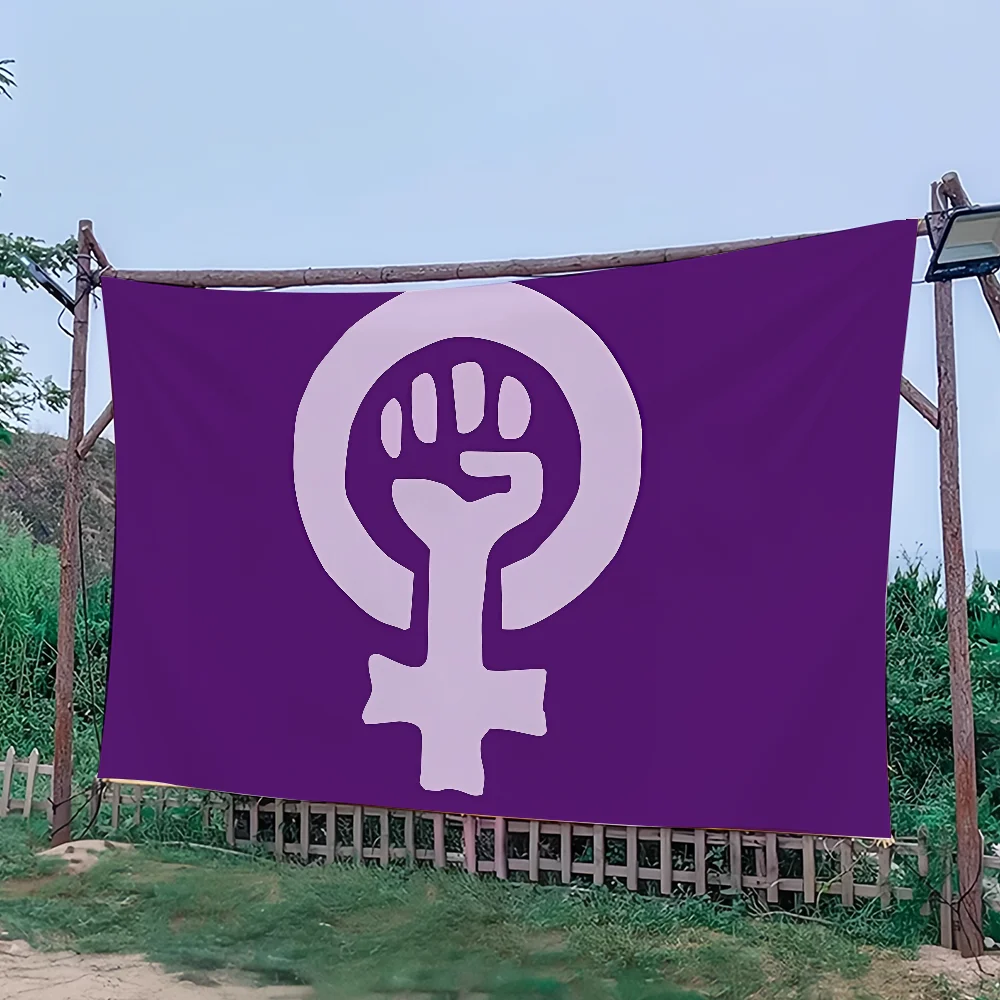 F-النسوية F-النسوية العلم للتخييم في الهواء الطلق بار نزهة حفلة ديكور المنزل الحلي راية