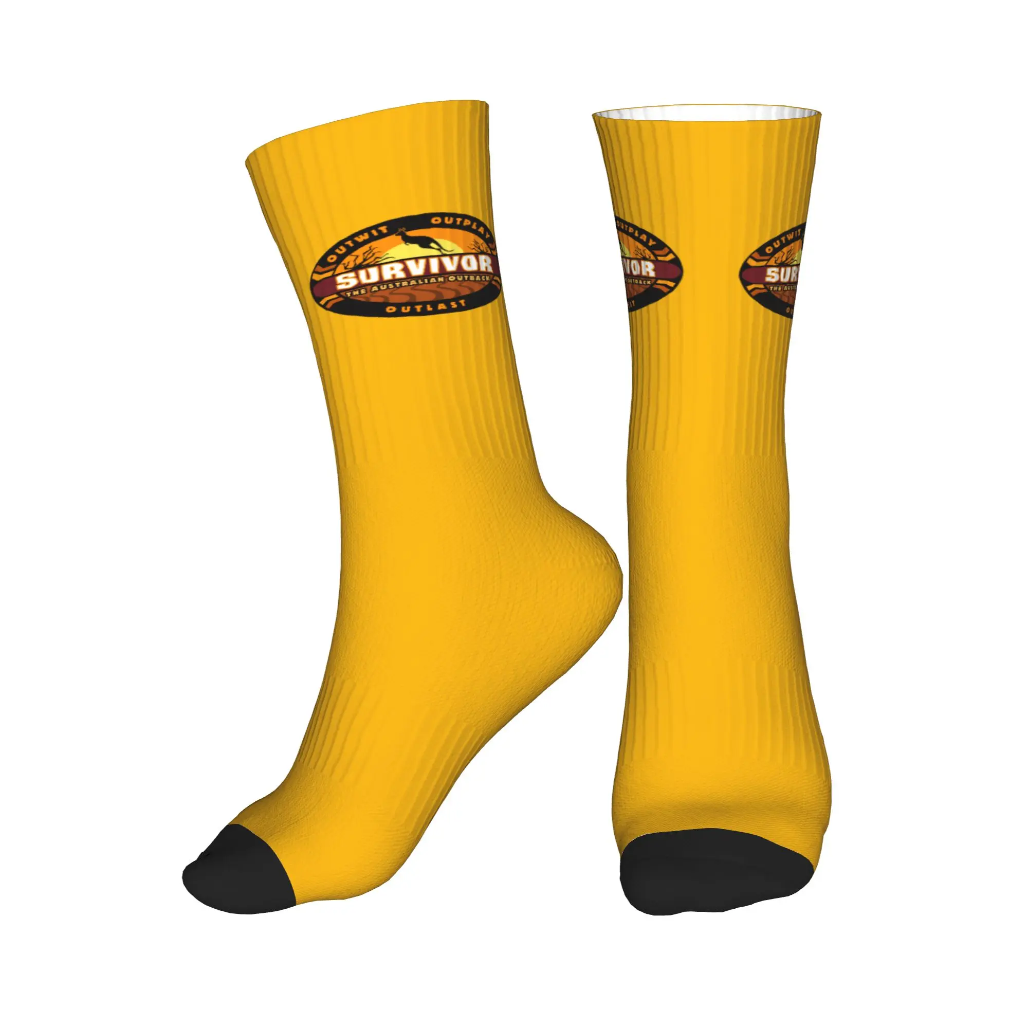 

Funny Mens Adventure Game TV Show Survivor Dress Socks Unisex Comfortable Warm 3D Printing Crew Socks