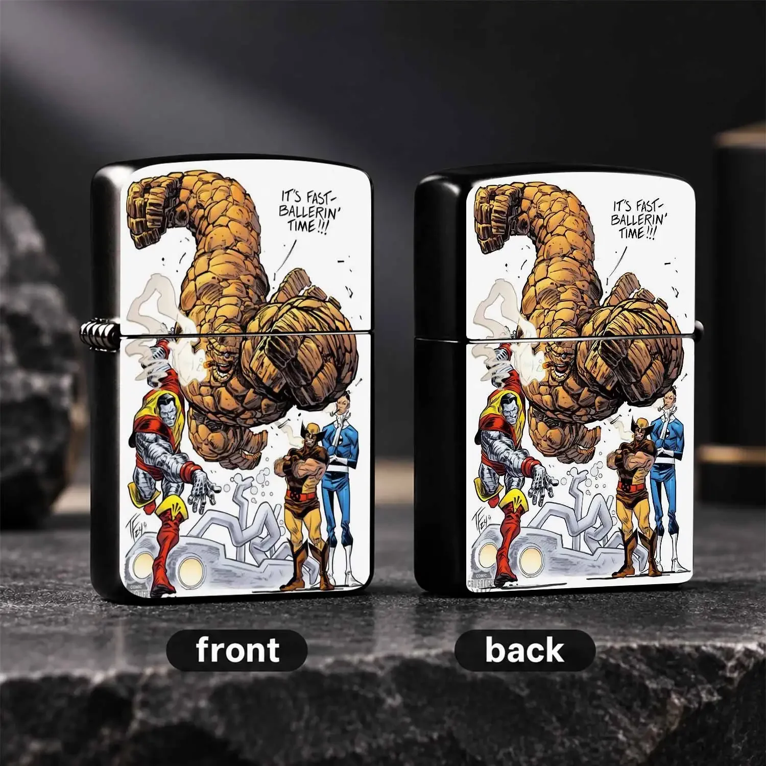 Heroic Mr Fantastic Printed Lighter Creative Fun Collectible Accessory Portable Daily Use Item For Indoor Outdoor Scenes Unique Decorative Gift For Comic Fans Interesting And Humorous Lighters