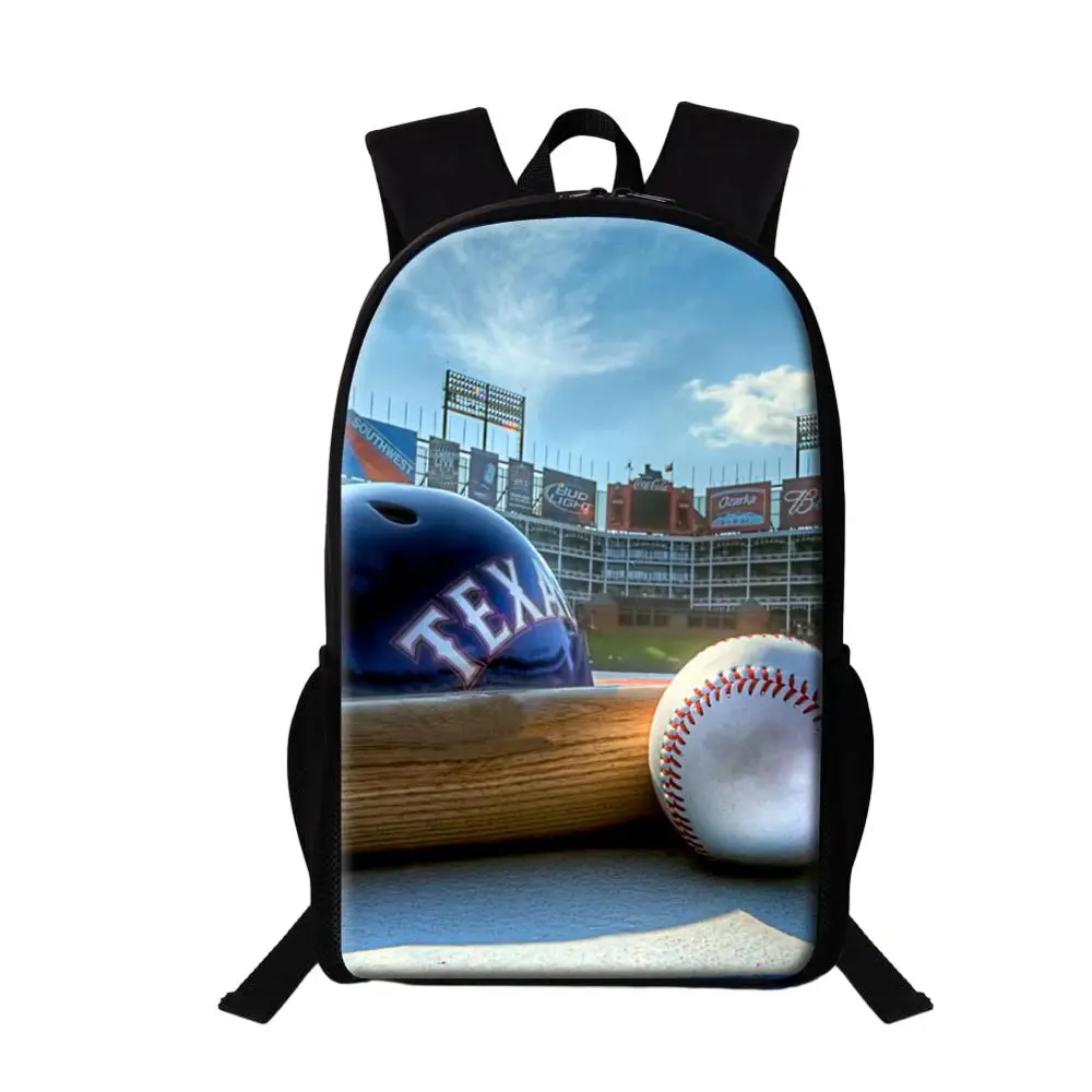 Chłopięce fajne plecaki szkolne Baseball Print Bookbag Koszykówka Tornister Piłka nożna Męski wzór piłki nożnej Wielofunkcyjne plecaki