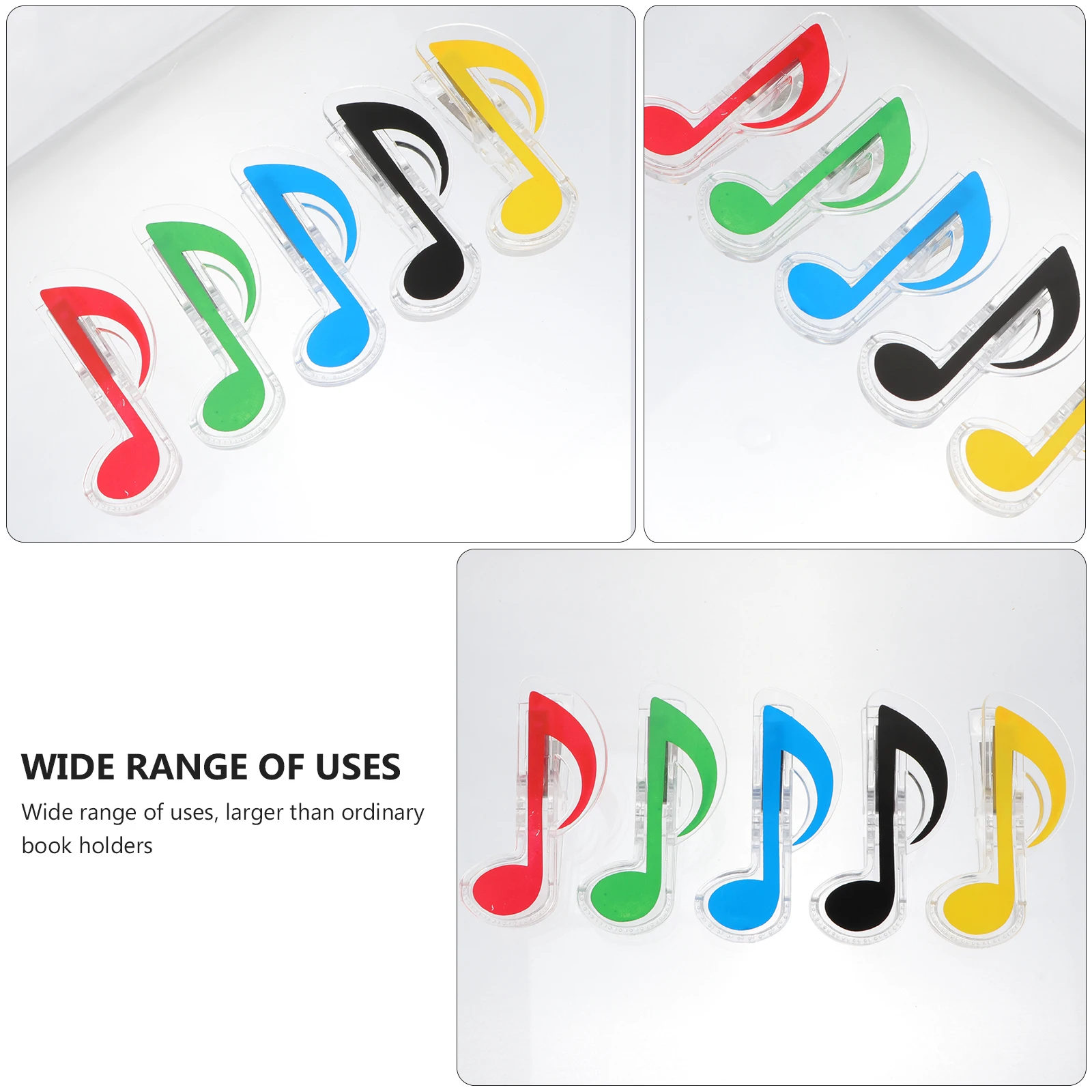 

10 Pcs Piano Score Clip Memo Clips Music Paper Note Colored Stand Book Colorful