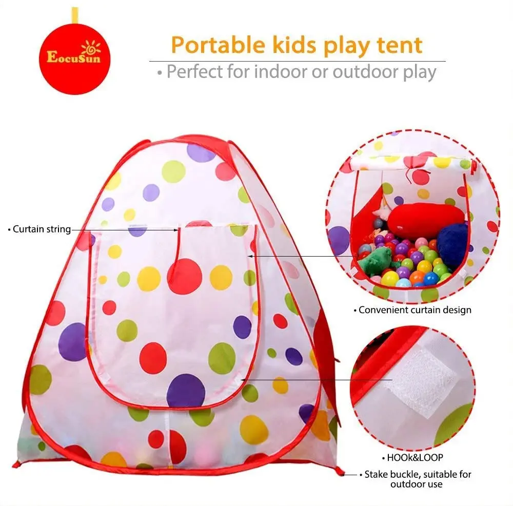 Tragbares Kinderzelt, zusammenklappbar, für Kinder, Bälle, Zelte, Babyspielhaus, große Mädchen, Wellenpunkt, Prinzessinnenschloss, Kinderzimmerdekoration