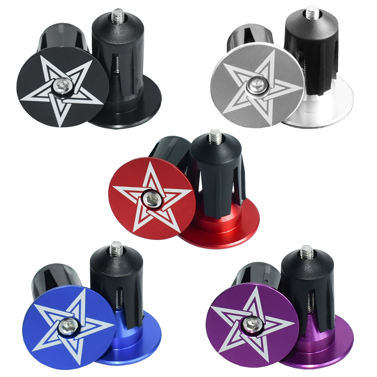 AliExpress KRSEC MTB Road Bike Handlebar End Plugs Aluminum Alloy Handle Bar End Cap BMX Bike Grip Multi-color Cover Bicycle Accessor