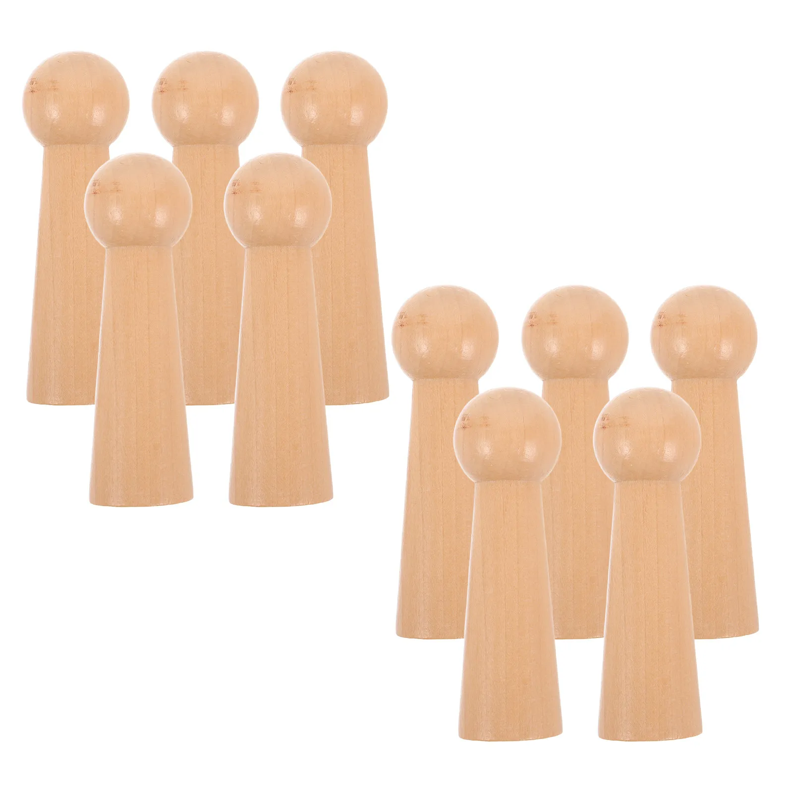 10Pcs Wooden Peg Hooks Unfinished Wood Wall Hangers Screw-in Shaker Peg Rack Clothes Hats Towels Bags Entryway Bedroom Organizer view 2