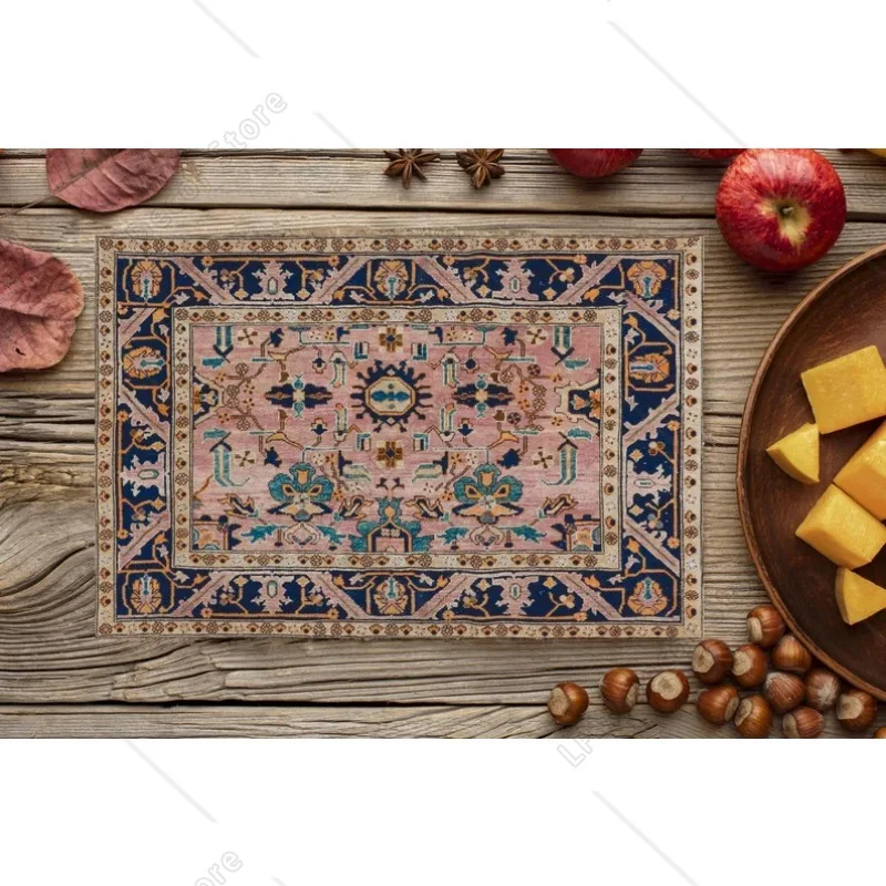 

Подставка для столовых приборов в стиле бохо, кухонный обеденный стол, льняной турецкий коврик для столовых приборов, персидский винтажный этнический коврик для столовых приборов, кухонный деко