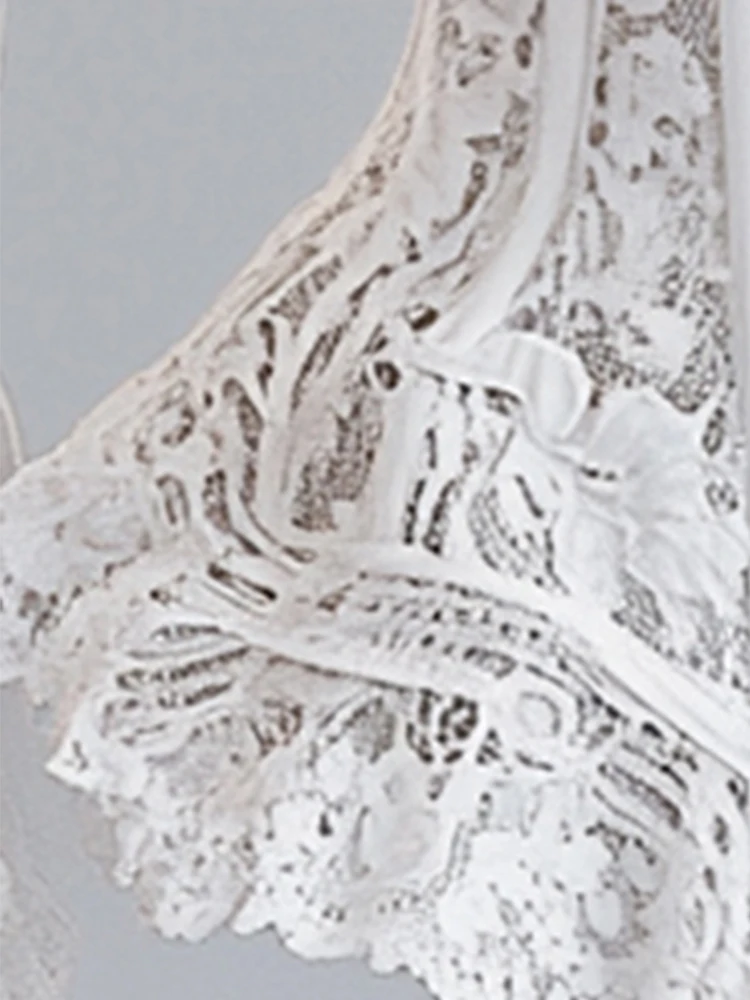 

Элегантная женская блузка-корсет с открытыми плечами, расклешенными рукавами, молнией, кружевом и цветочным узором, с вырезами, асимметричным подолом и без бретелек