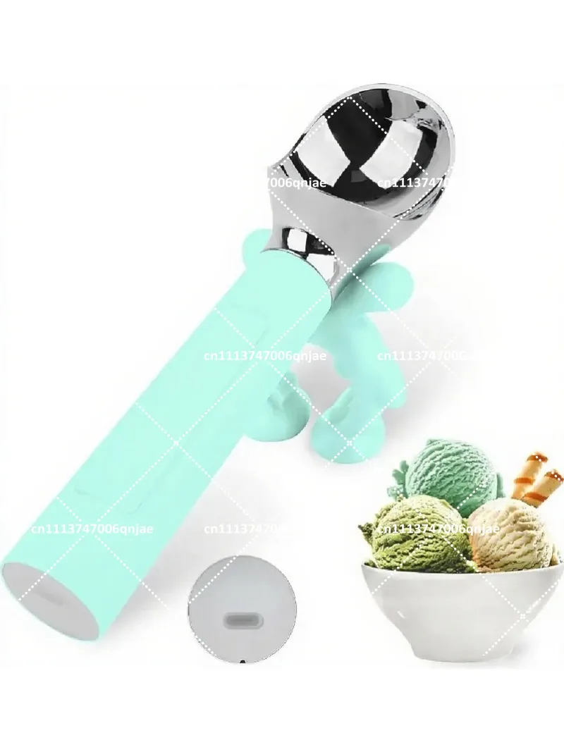 Rechargeable Heated Ice Cream Scoop with Stand, Constant Temp Melting Spoon