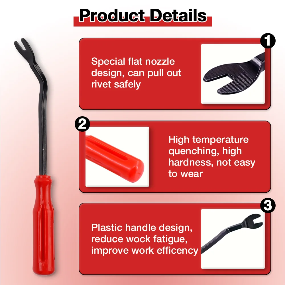 Plastic Rivet Gun Kit, Quick Riveting Tool, Manual Rivet Gun, Plastic Rivet, For Fastening Door Panels And Automotive Interiors