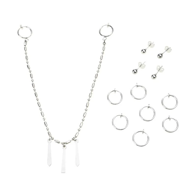 Horimiya Earrings Lip Chain for Women Teen Girls Crawler Earrings Studs