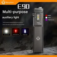 RovyVon E90 Flashlight 3500 Lumens Angel Eyes Flat EDC flashlamp camping hiking searching Torch Rechaegeable Super Bright