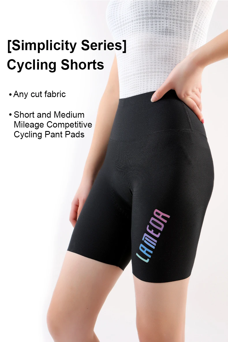 LAMEDA Damen-Radlerhose mit Polsterung, Hochgeschnittene Straßen- und MTB-Fahrradhose, Professionelle Rutschfeste Radlerhose – Detail 1