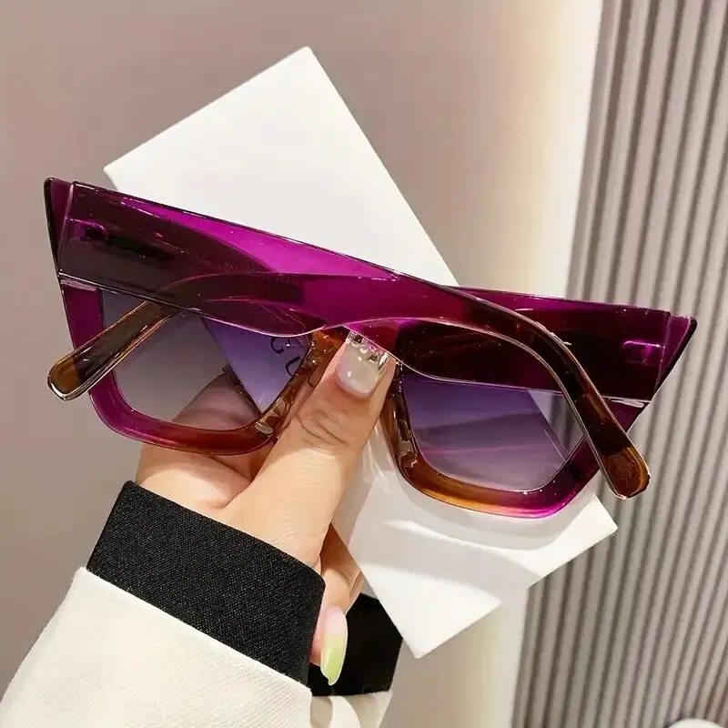 Oversized Cat Eye Fashion Sunglasses For Women Men Vintage Gradient Frame Glasses Outdoor Eyewear For Parties UV400