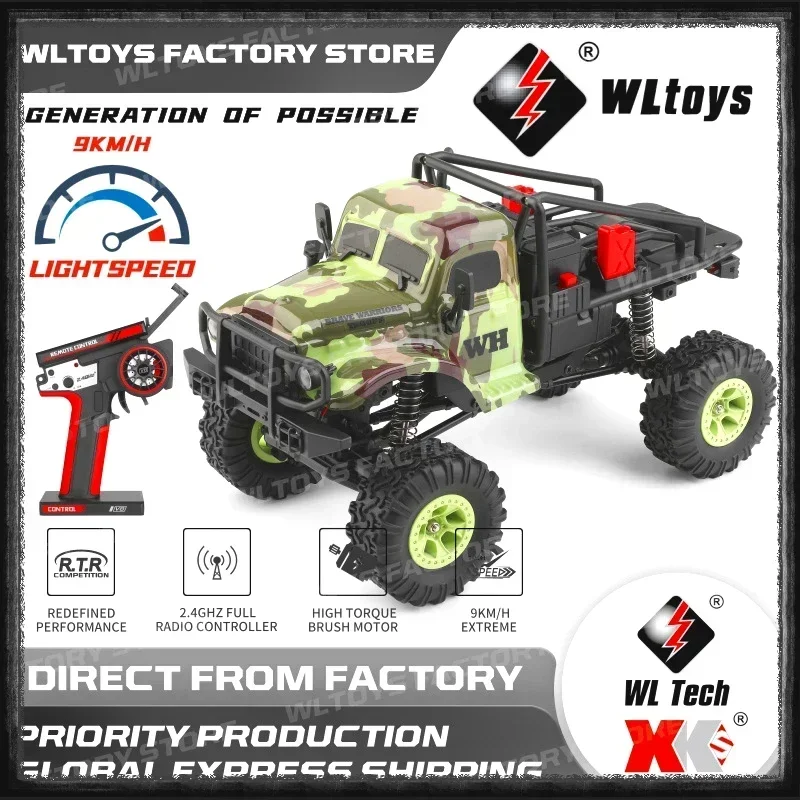 WL New 1/18 184021 Simulation Camouflage Climbing Off-road Vehicle Model Electric Remote Control Climbing Vehicle Toy Boy Toy