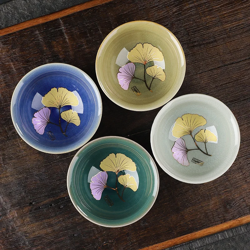Kiln Change Tea Cup Ceramic Master Cup Home Office Single Cup Tea Cup Kung Fu Tea Cup Tasting Cup Personal Jian Cup