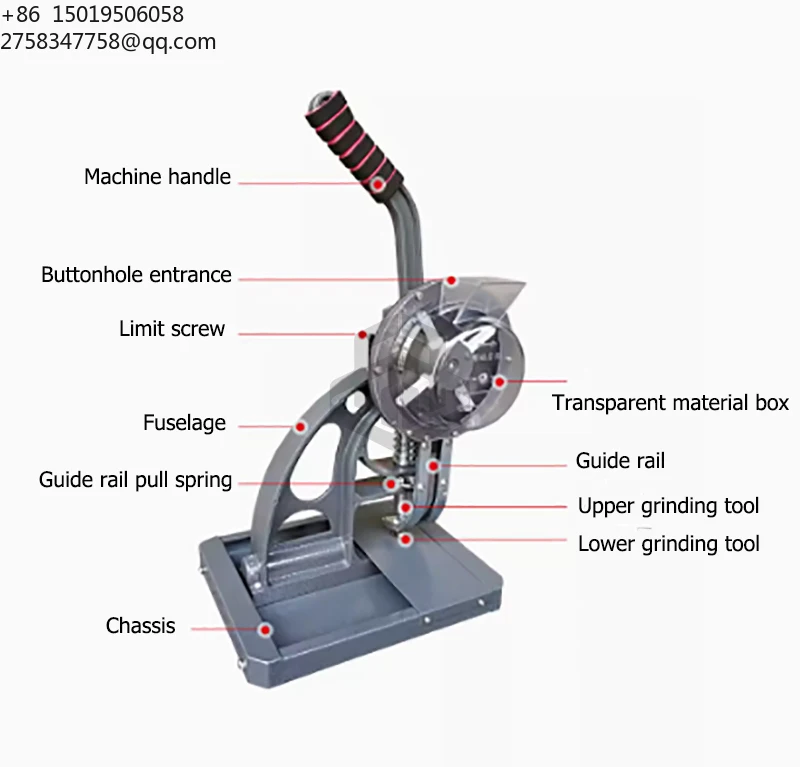 Semi Automatic Buttonhole Grommet Punching Machine Eyelet Puncher for Banner Tarpaulin Tent Paper and PVC Bag