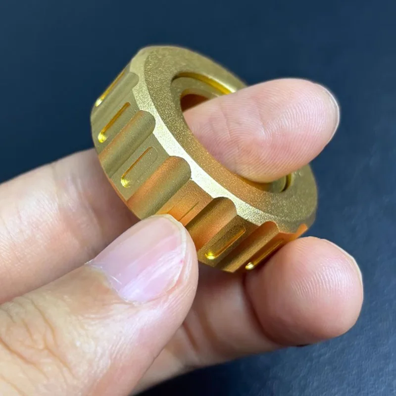 Nouveau Fidget curseur anneau cliquet roue Fidget EDC métal Fidget jouets tdah main Spinner soulagement du Stress jouets bureau jouet cadeaux pour adultes