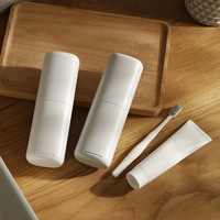 1pc Plastic Toothpaste Container For Traveling Camping Toothbrush Travel Case Portable Travel Toothbrush Holder