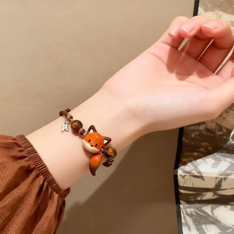 1/3/5 Stück, kreatives, handgefertigtes Armband in Tierform, niedlicher kleiner Fuchs, einzigartiges Accessoire für Damen, ideal für den täglichen Gebrauch, Partys oder als Geschenk. – Detail 4
