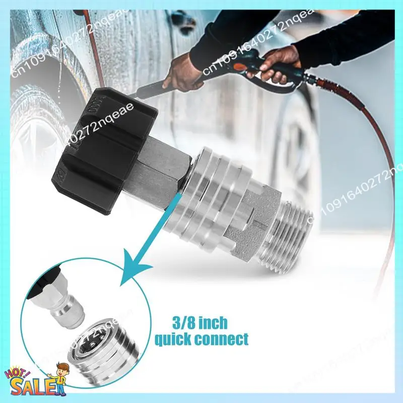 N08R Pressure Washer Adapter Set M22 To 3/8 Inch Quick Disconnect Kit Stainless Steel  9-Pack