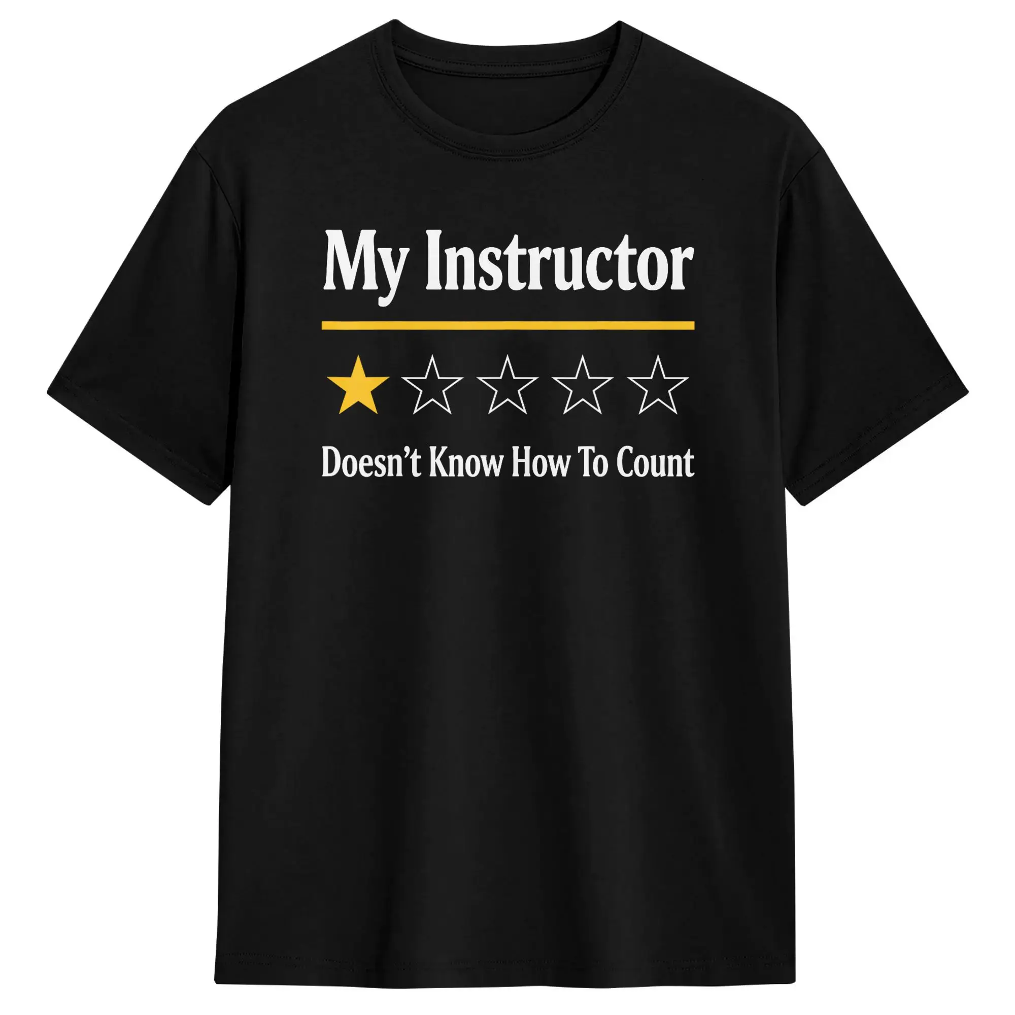 My Instructor Doesn't Know How to Count T-Shirt Men's  Vintage T-Shirts Summer O Neck Hip Hop Tee Shirt Design Oversize Tops