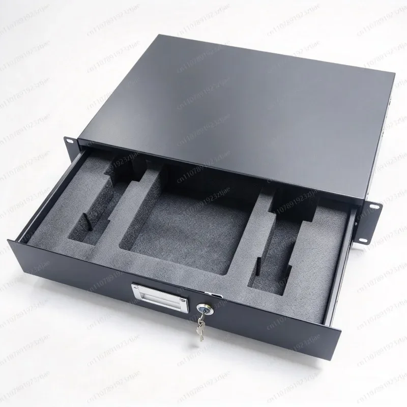 2U or 3U 19 Inch Rack Drawer with Lock, Sliding Storage Drawer for Flight Case & Server Cabinet