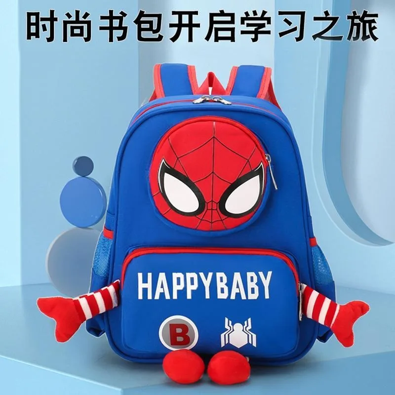 Marvel Comic muñeca de dibujos animados Spider-Man bolso escolar bolsa de almacenamiento de juguetes jardín de infantes niño creativo lindo mochila de salida regalo de cumpleaños