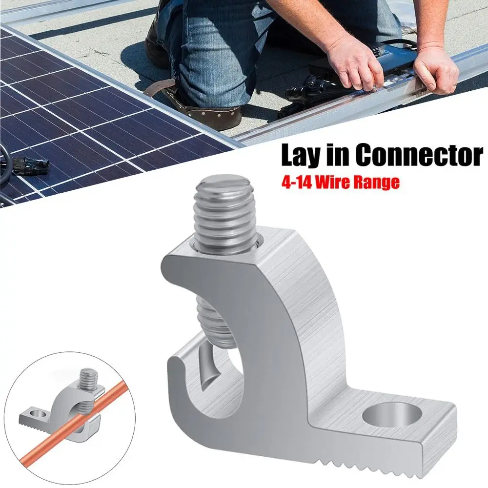 Electrical Connector Aluminium Lay-in Connector 304 SS Screws 4-14 Wire Range Lay-in Clamps Grounding Connector