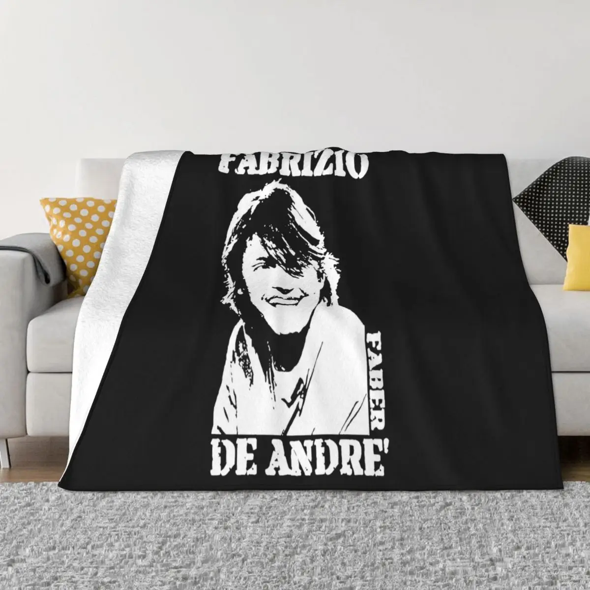 Personalizzata Fabrizio De Andre Music S M L Xl Xxl Xxxl Farmhouse Latest Wholesale Animal Winter Throw Blanket