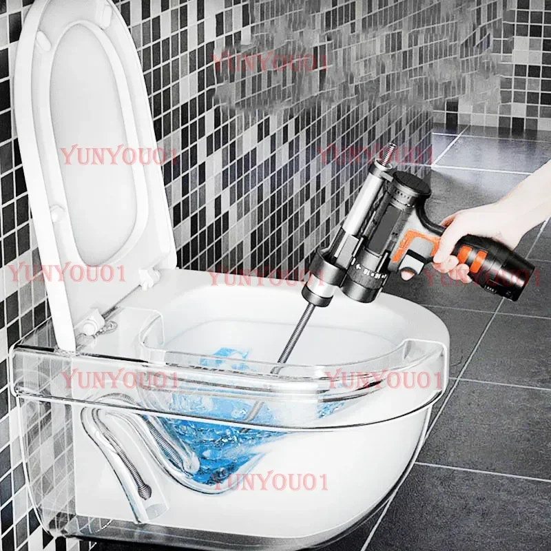 Toilet floor drain unblocking and blockage electric tool 12V electric sewer unblocking pipe unblocking machine