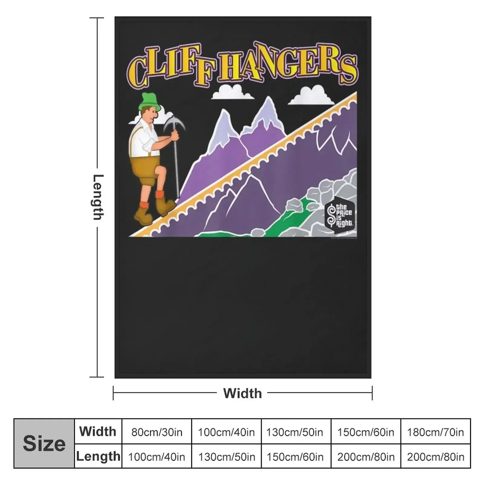 New Price is Right Cliff Hangers . Throw Blanket Bed Weighted Loose wednesday Hair Blankets