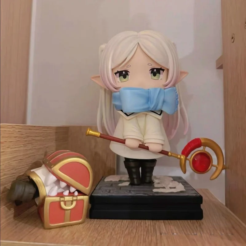 Wysokiej jakości, urocza figurka Lillian w wersji Q, w zimowych ubraniach pogrzebowych, model animacyjny 18 cm, ręcznie robiona figurka, ozdoba na biurko, prezent.