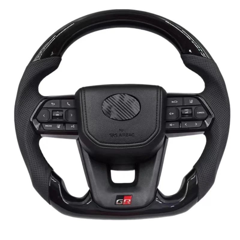 D Gloss black steering wheel for Toyota Landcruiser Land Cruiser LC200