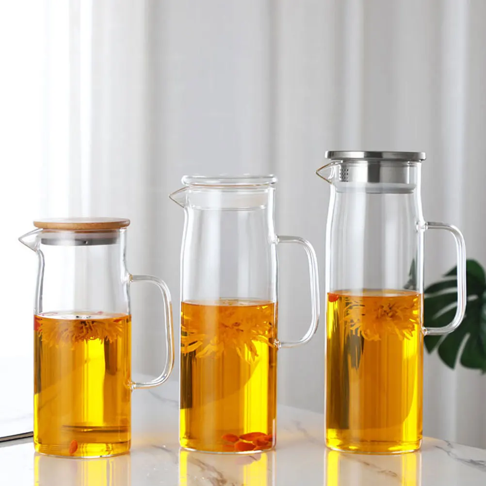 

Cold Water Pitcher Portable Transparent Large Capacity Leak Resistant Juice Jug for Home Office Party Bbq Water Pitcher