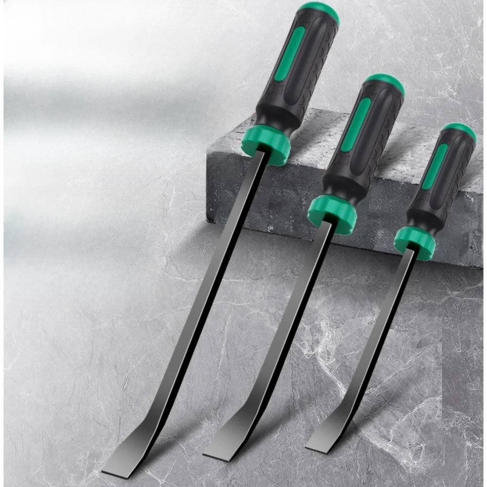 Pry Bar Set 3 PCS with 45 Degree Angled Tips and Striking Cap Handle for Enhanced Torque in For Automotive and Industrial Repair